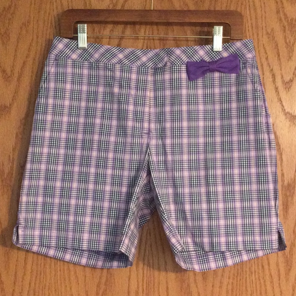 Lady Hagen Purple Plaid Shorts